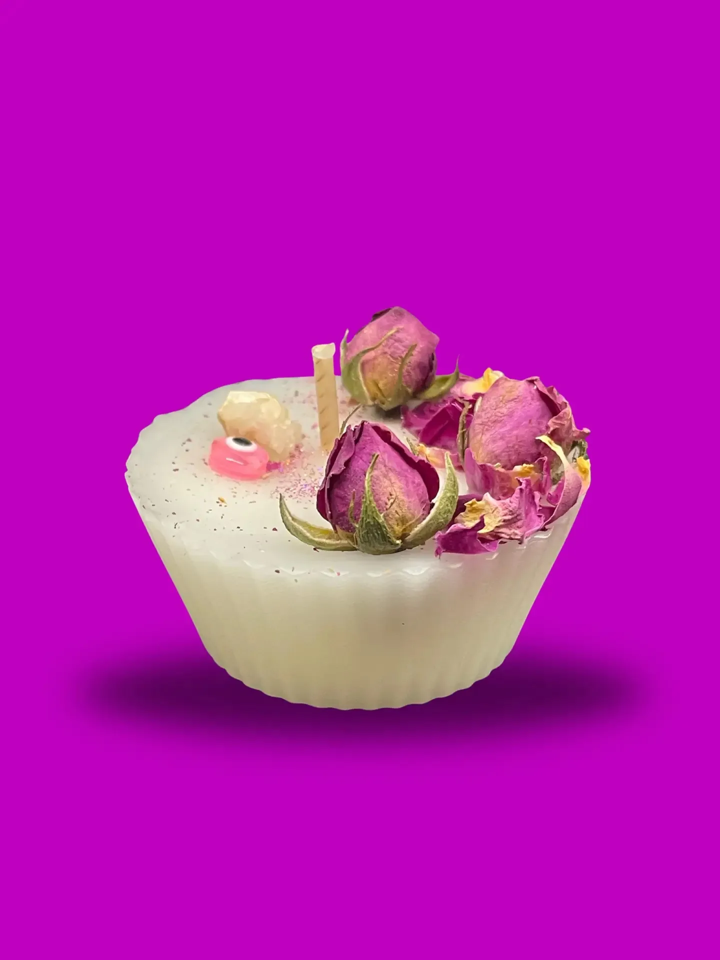 Fondant Candle Oasis Rose POS1