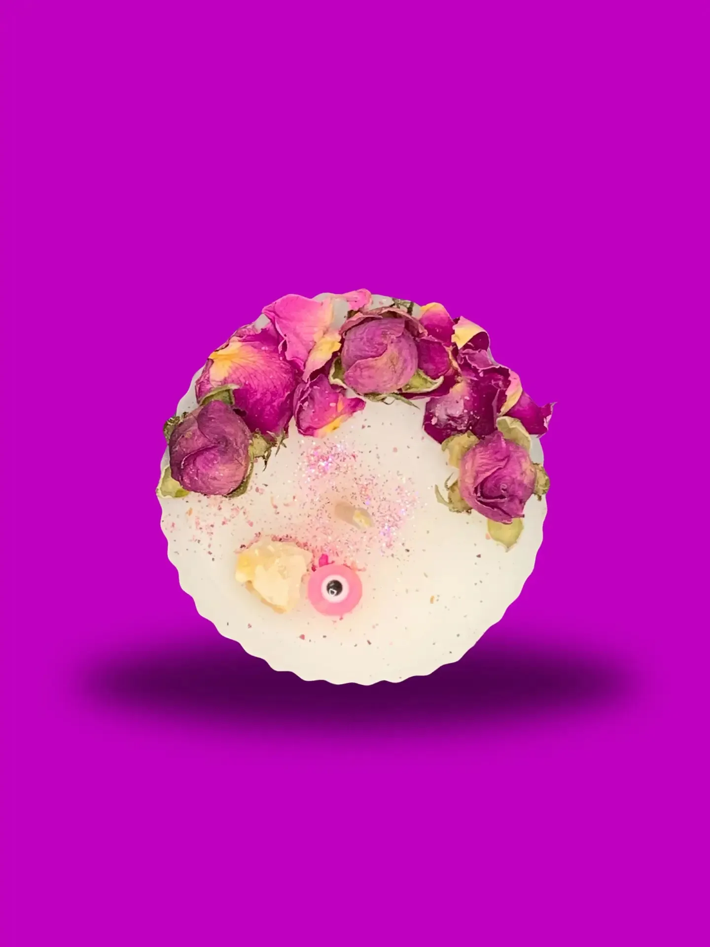 Fondant Candle Oasis Rose POS3