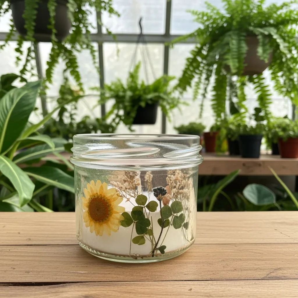 Verre floral pour bougie