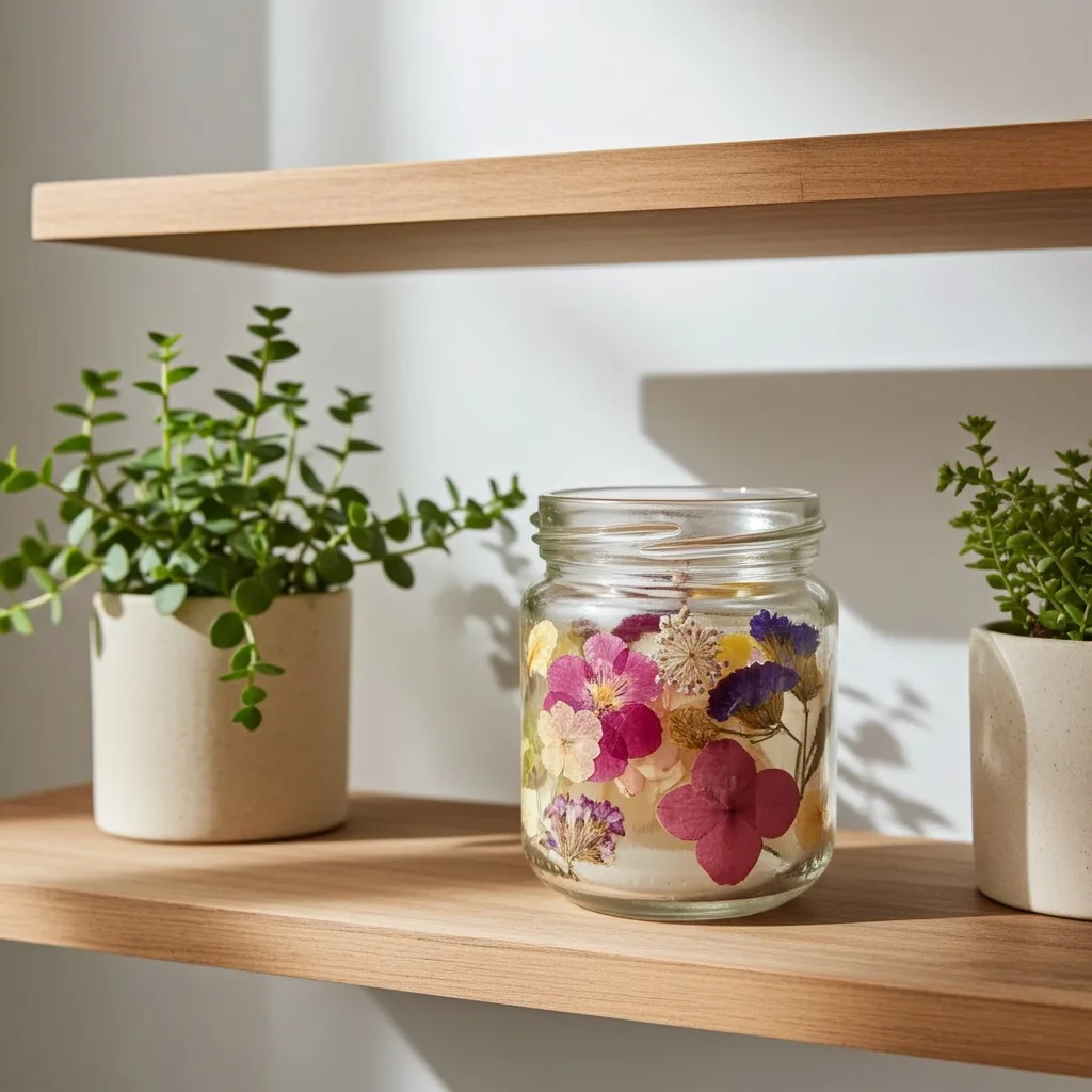 Verre floral pour bougie