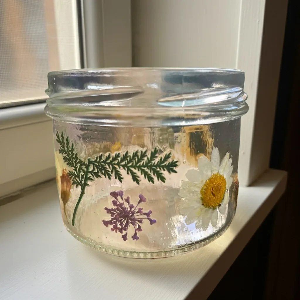 Verre floral pour bougie